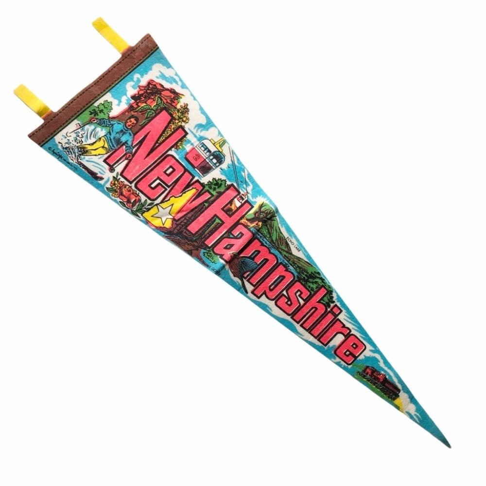 Vintage 1975 New Hampshire Souvenir Pennant 70s